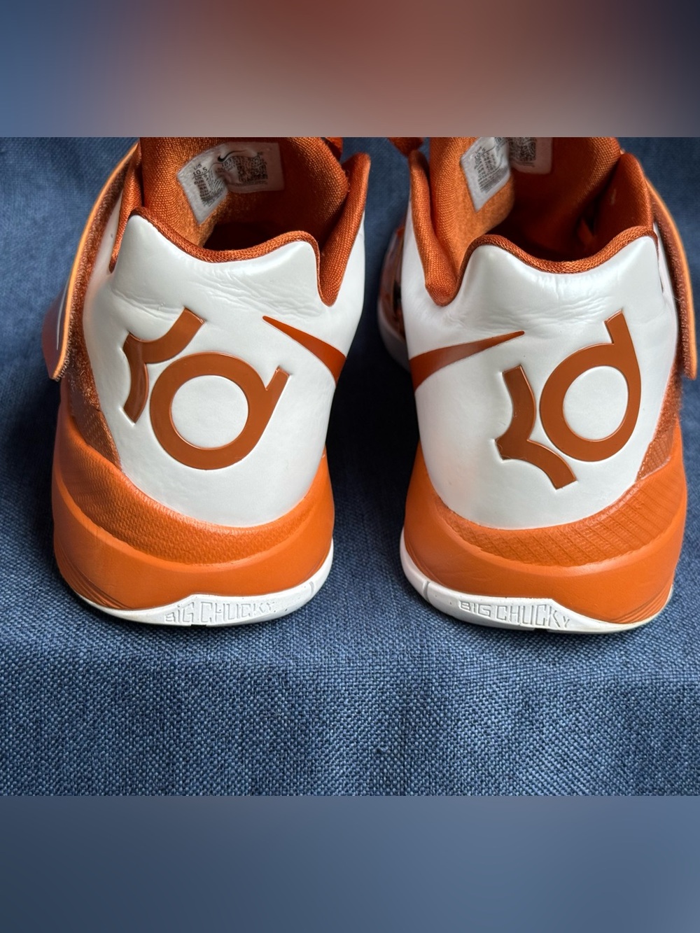 Size 10.5 - Nike Zoom KD 4 Texas Longhorns Desert Orange White 2025 - Picture 6 of 8